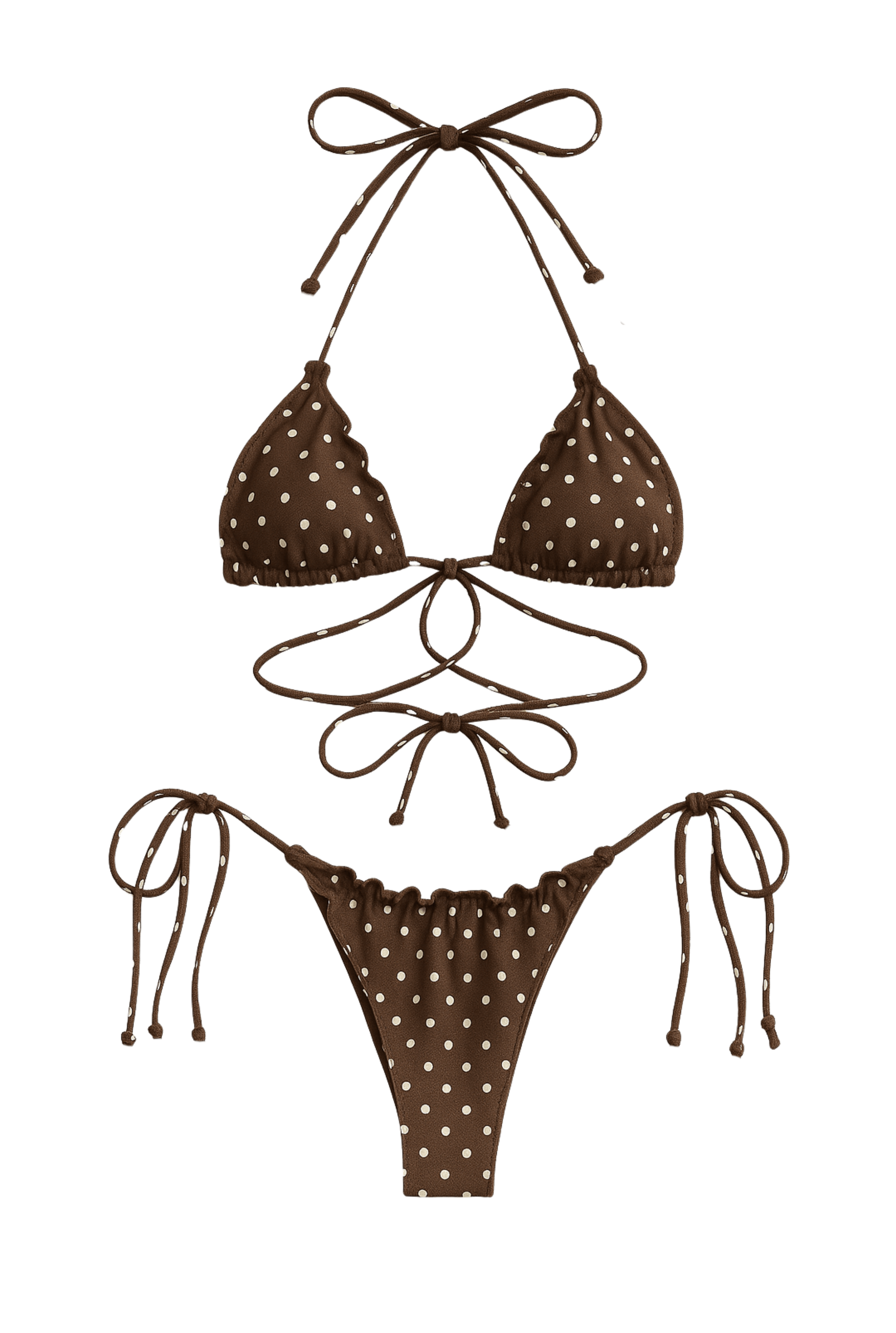 GLDN_brown polka dot ruffle bikin 